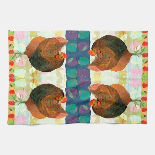 Chicken Dance Kitchen Tea Towel Theedoek (Horizontaal)