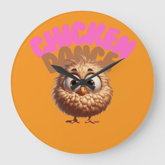 Chicken Dance Muurklok Grote Klok (Voorkant)