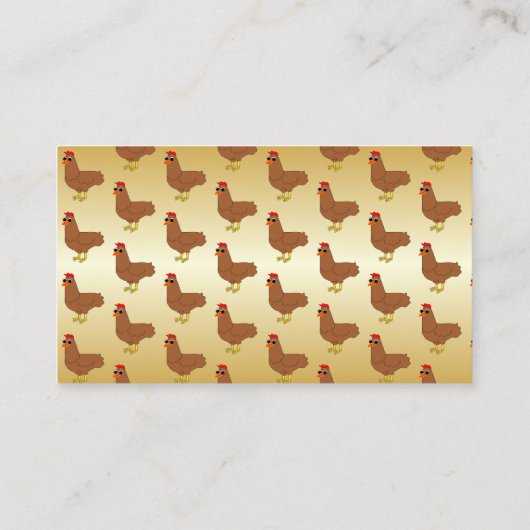 Chicken Design Boerderij Visitekaartje (Achterkant)