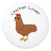 Chicken Design Personalised Keramische Knop (Voorkant)