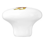 Chicken Design Personalised Keramische Knop (Zijkant)