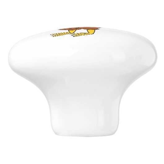 Chicken Design Personalised Keramische Knop (Zijkant)