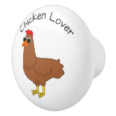 Chicken Design Personalised Keramische Knop (Rechts)