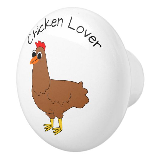 Chicken Design Personalised Keramische Knop (Rechts)