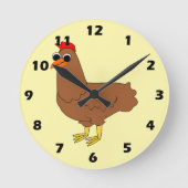Chicken Design Ronde Klok (Voorkant)