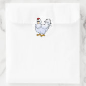 Chicken Design Ronde Sticker (Tas)