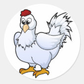 Chicken Design Ronde Sticker (Voorkant)