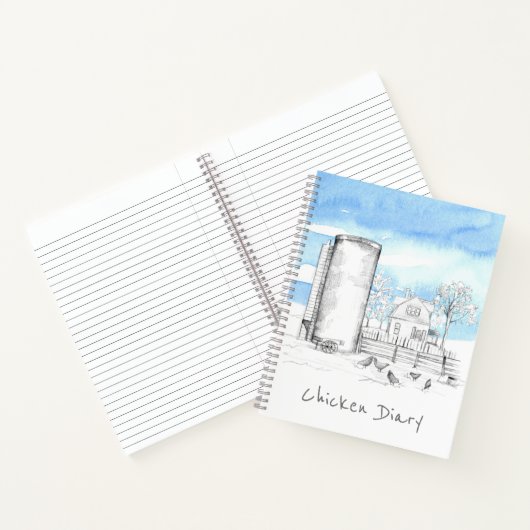 Chicken Diary Farmhouse Fresh Eggs Business Notitieboek (Binnen)