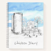 Chicken Diary Farmhouse Fresh Eggs Business Notitieboek (Voorkant)