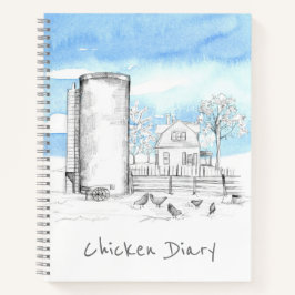 Chicken Diary Farmhouse Fresh Eggs Business Notitieboek