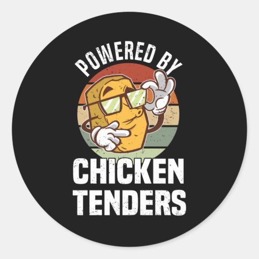 Chicken Diet Breakfast Chicken Nuggets Fan Ronde Sticker (Voorkant)