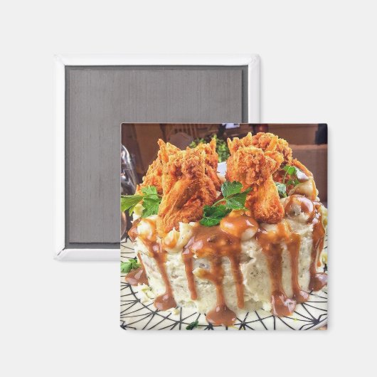 Chicken Dinner Cake Magnet (Voorkant / Achterkant)