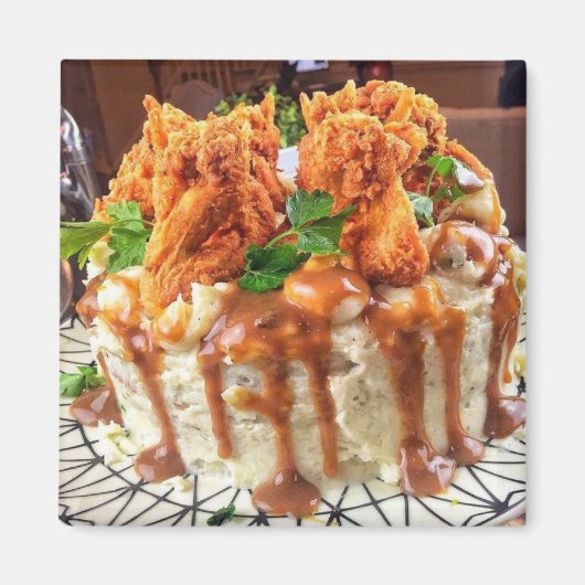 Chicken Dinner Cake Magnet (Voorkant)