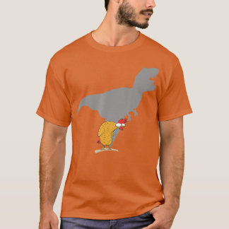 Chicken Dinosaur Shadow Funny Hen TRex Poultry Di T-shirt