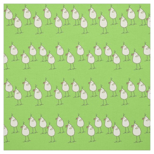 Chicken ditsy stof (Swatch)