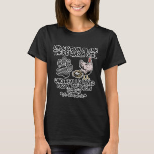 Chicken Dog Farmer Girl T-shirt