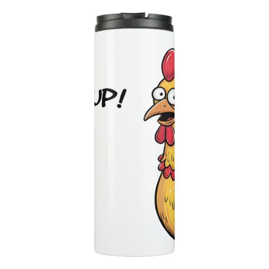 Chicken Don't Cluck Up Graphic Thermosbeker (Achterkant)