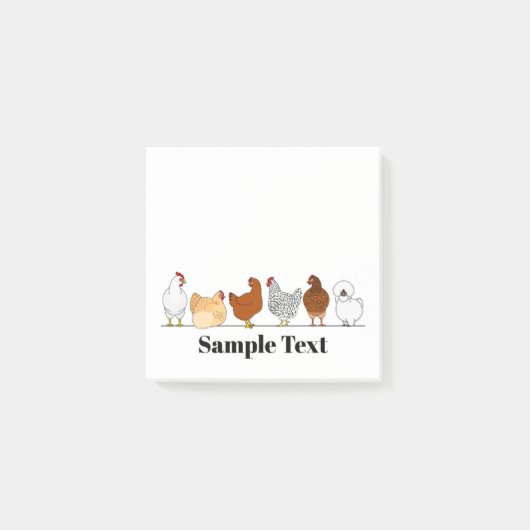 chicken doodle post it post-it® notes (Voorkant)