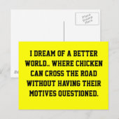 Chicken Dream Briefkaart (Voorkant / Achterkant)