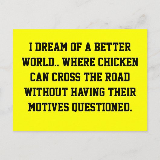 Chicken Dream Briefkaart (Voorkant)