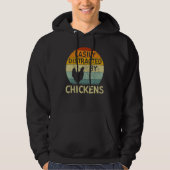 Chicken  Easily Distracted By Chickens Hoodie (Voorkant)