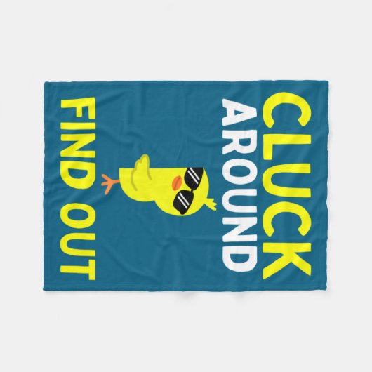 Chicken Easter Chick 1  Fleece Deken (Voorkant (Horizontaal))