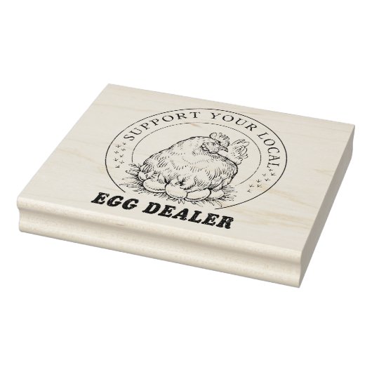 Chicken Egg Dealer Funny Rubber Stamp Rubberstempel (Stempel)