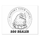 Chicken Egg Dealer Funny Rubber Stamp Rubberstempel (Afrduk)