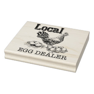 Chicken Egg Dealer Funny Rubber Stamp Rubberstempel