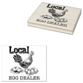 Chicken Egg Dealer Funny Rubber Stamp Rubberstempel (Gestempeld)