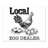 Chicken Egg Dealer Funny Rubber Stamp Rubberstempel (Afrduk)