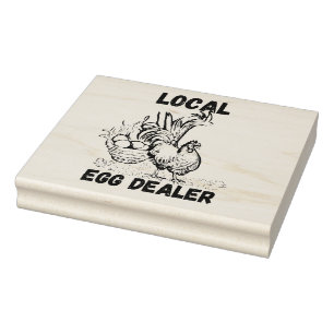 Chicken Egg Dealer Funny Rubber Stamp Rubberstempel
