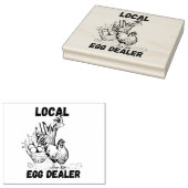 Chicken Egg Dealer Funny Rubber Stamp Rubberstempel (Gestempeld)
