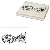 Chicken Egg Dealer Funny Rubber Stamp Rubberstempel (Gestempeld)