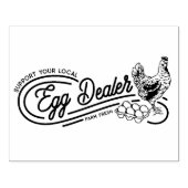 Chicken Egg Dealer Funny Rubber Stamp Rubberstempel (Afrduk)