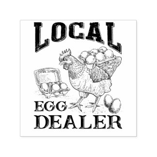 Chicken Egg Dealer Funny Rubber Stamp Zelfinktende Stempel