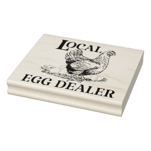 Chicken Egg Dealer Funny Rubberstempel