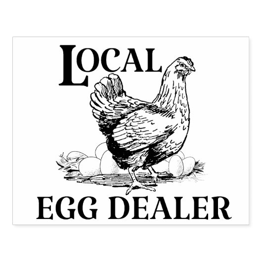 Chicken Egg Dealer Funny Rubberstempel (Afrduk)