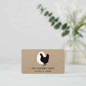 Chicken Egg Logo Hen voor National Boerderij Busin Visitekaartje (Staand voorkant)