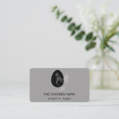 Chicken Egg Logo Hen voor National Boerderij Busin Visitekaartje (Staand voorkant)