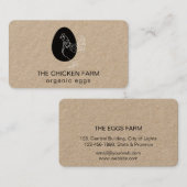 Chicken Egg Logo Hen voor National Boerderij Busin Visitekaartje (Voorkant / Achterkant)