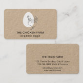 Chicken Egg Logo Hen voor National Boerderij Busin Visitekaartje (Voorkant / Achterkant)