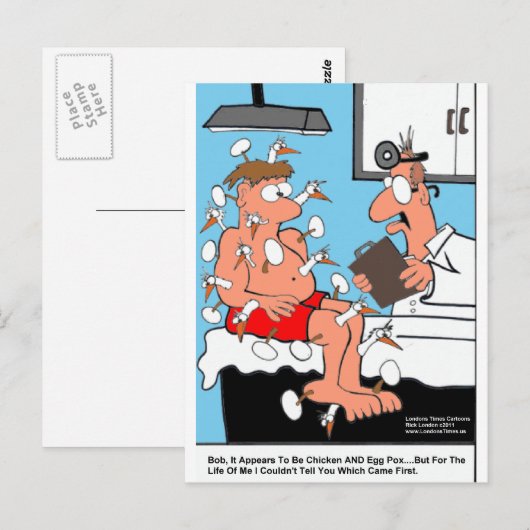 Chicken & Egg Pox Funny Medical Gifts & Kaarten (Voorkant / Achterkant)