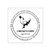 Chicken Egg Rustic Farmhouse Rubberstempel (Afrduk)