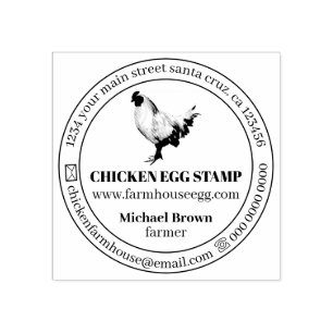 Chicken Egg Simple Farmhouse Rubberstempel