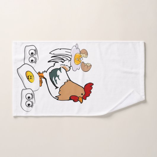 Chicken Eggs Bathroom Towel sets Bad Handdoek (Handdoek)