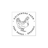 Chicken Eggs Personalised Simple Hand Sketch Boerd Rubberstempel (Afrduk)