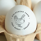 Chicken Eggs Personalised Simple Hand Sketch Boerd Rubberstempel