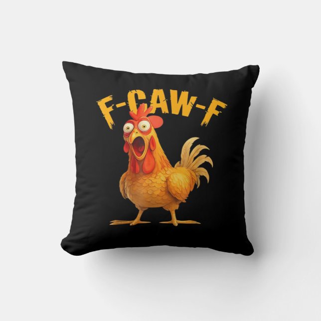 Chicken F-Caw-F Classic Cool Unique Kussen (Voorkant)