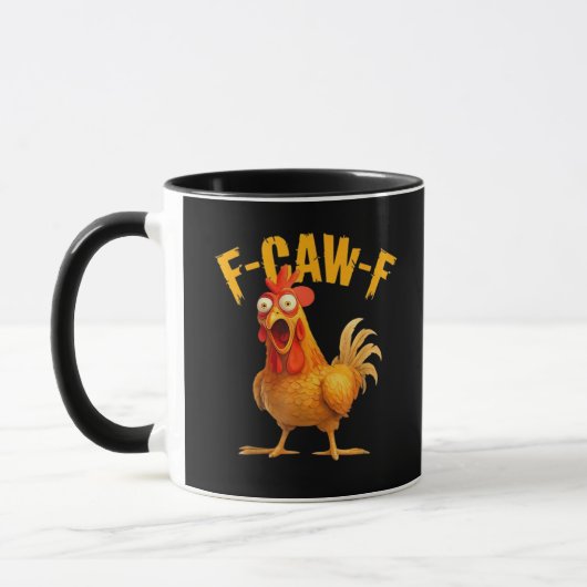Chicken F-Caw-F Classic Cool Unique Mok (Links)